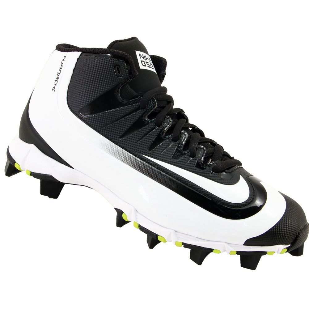 Nike Huarache 2kfilth Mid Baseball Cleats Shoes - Boys Black White Volt
