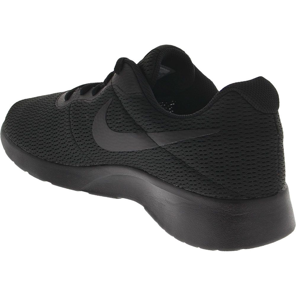 Nike Tanjun Running Shoes - Mens Black Black Grey Back View