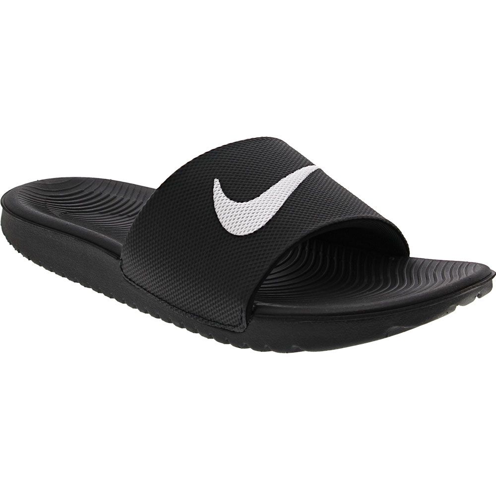 Nike Kawa Slide Kids Sandals Black White