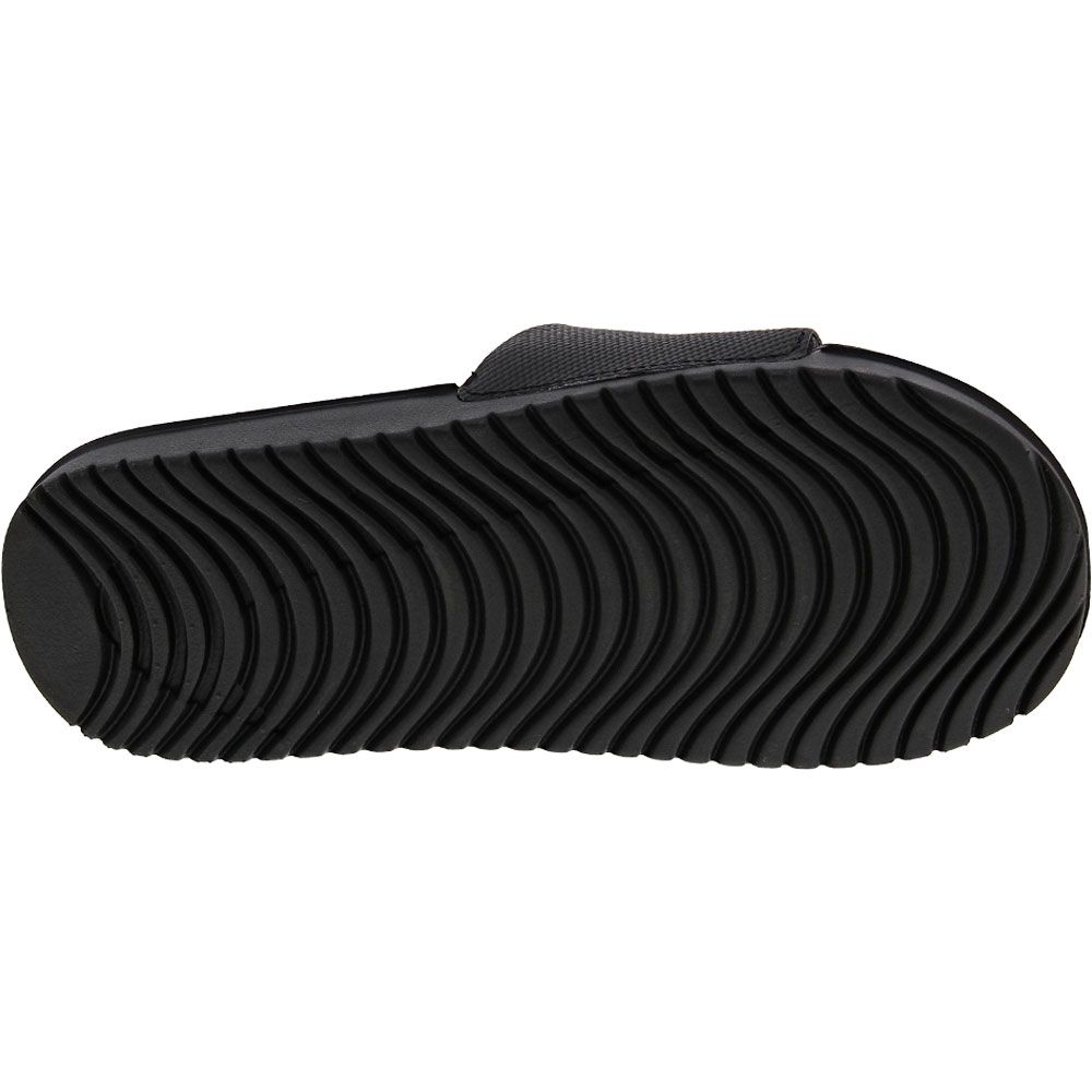 Nike Kawa Slide Kids Sandals Black White Sole View