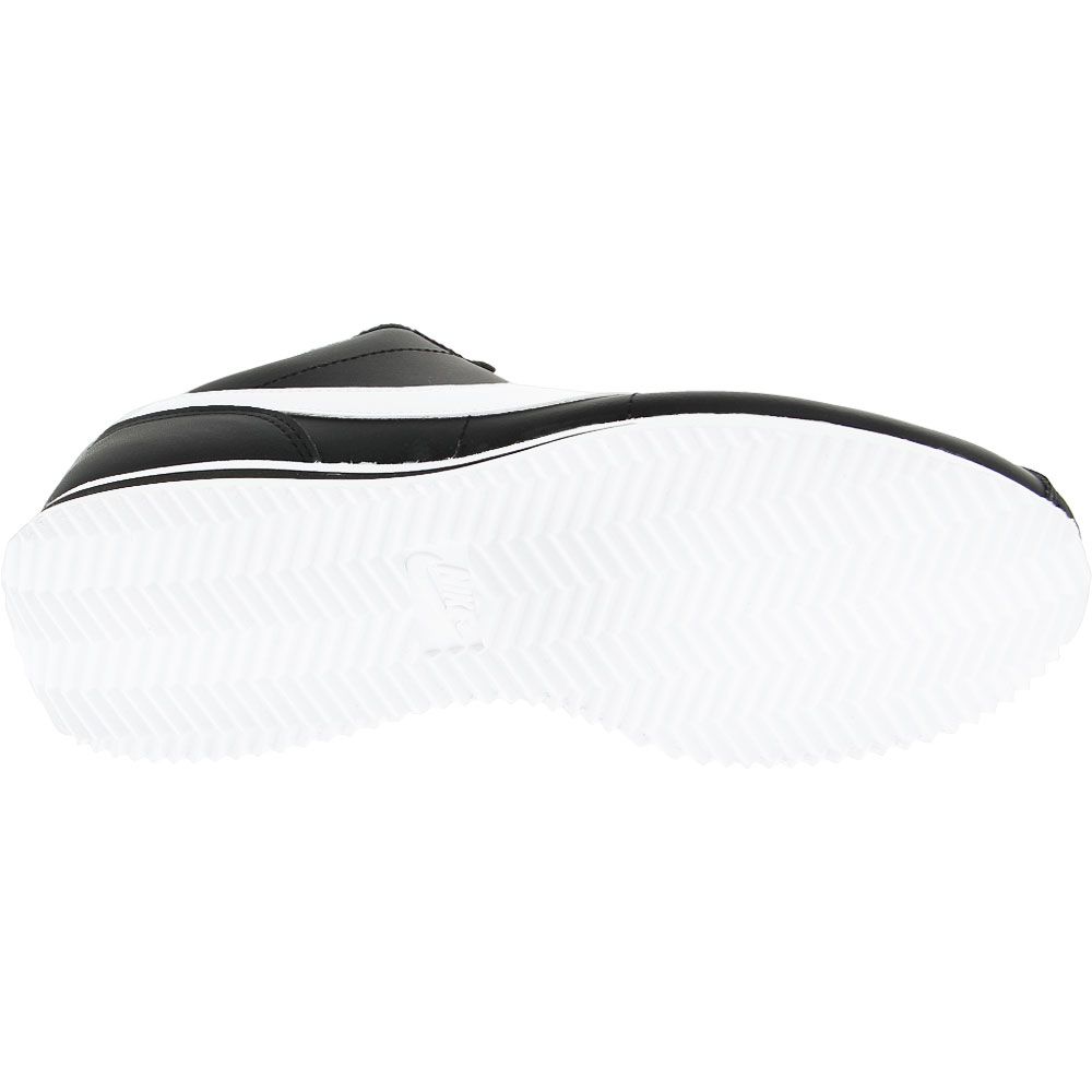 Nike Cortez Basic Leather Lifestyle Shoes - Mens Black White Sole View