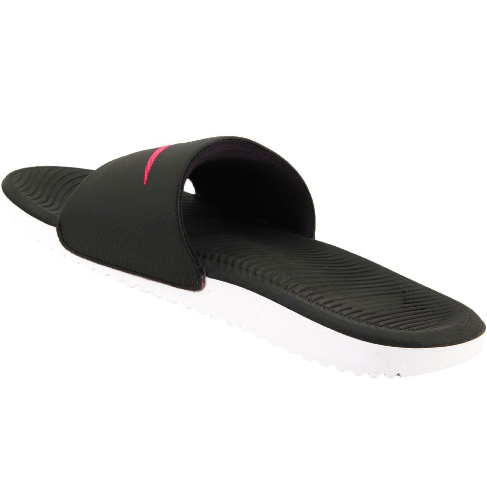 Nike Kawa Slide Slide Sandals - Womens Black Vivid Pink Back View
