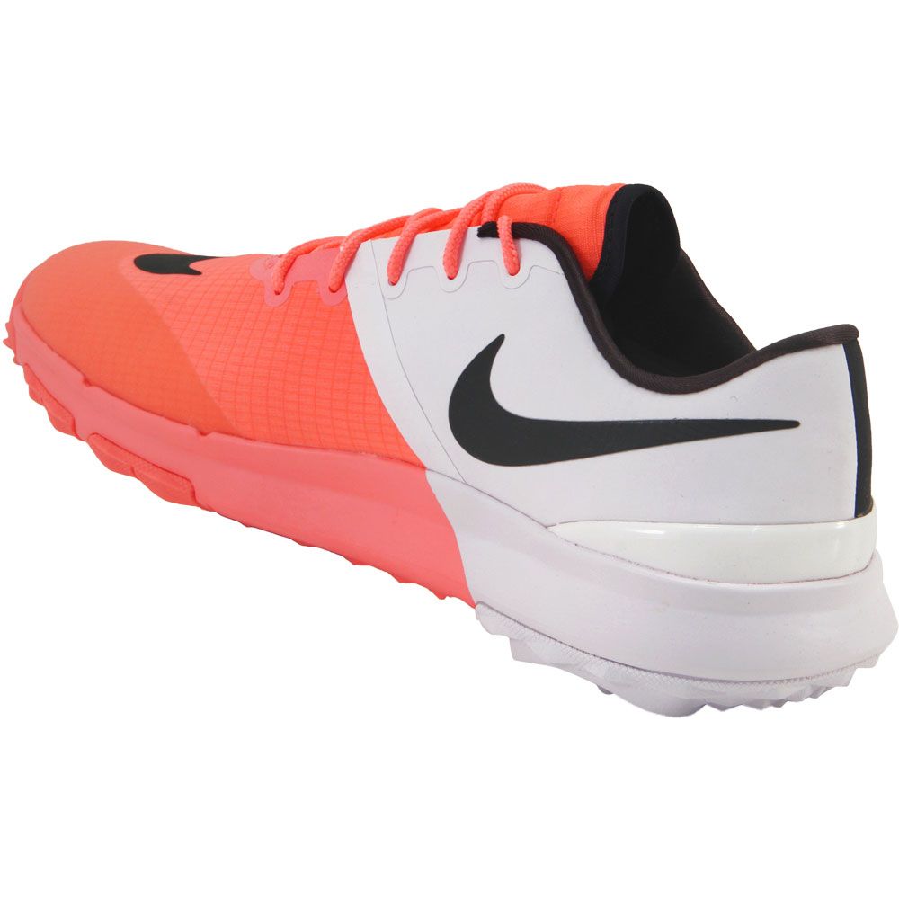 Nike Fi Flex Golf Shoes - Womens White Pink Back View