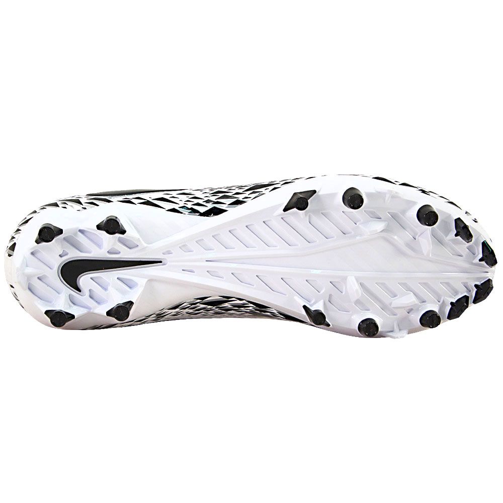 Nike Vapor Varsity Low Td Football Cleats - Mens White Black Metallic Silver Sole View