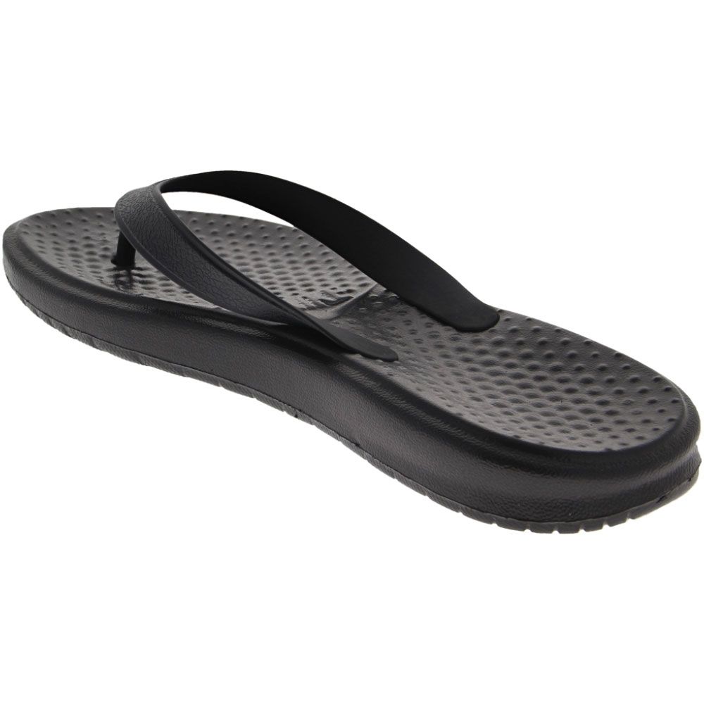 Nike Solay Thong Flip Flops - Mens Black White Black Back View