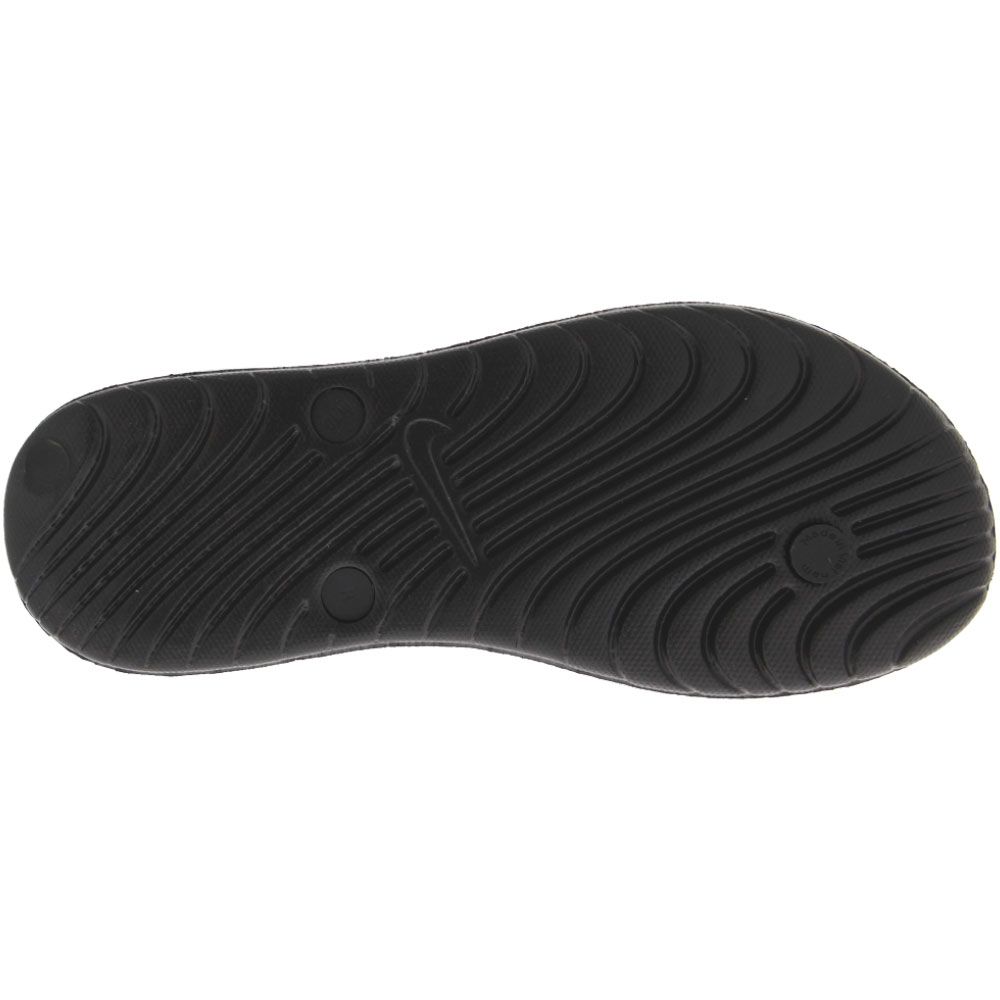 Nike Solay Thong Flip Flops - Mens Black White Black Sole View