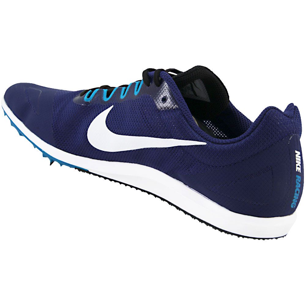 Nike Zoom Rival D 10 Racing Flats - Mens Navy Black White Back View