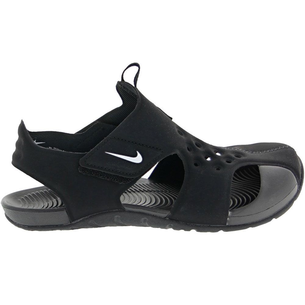 Nike Sunray Protect 2 Ps Water Sandals - Boys | Girls Black White Side View
