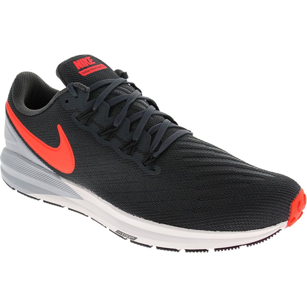 Nike Air Zoom Structure Running Shoes - Mens Anthracite Bright Crimson