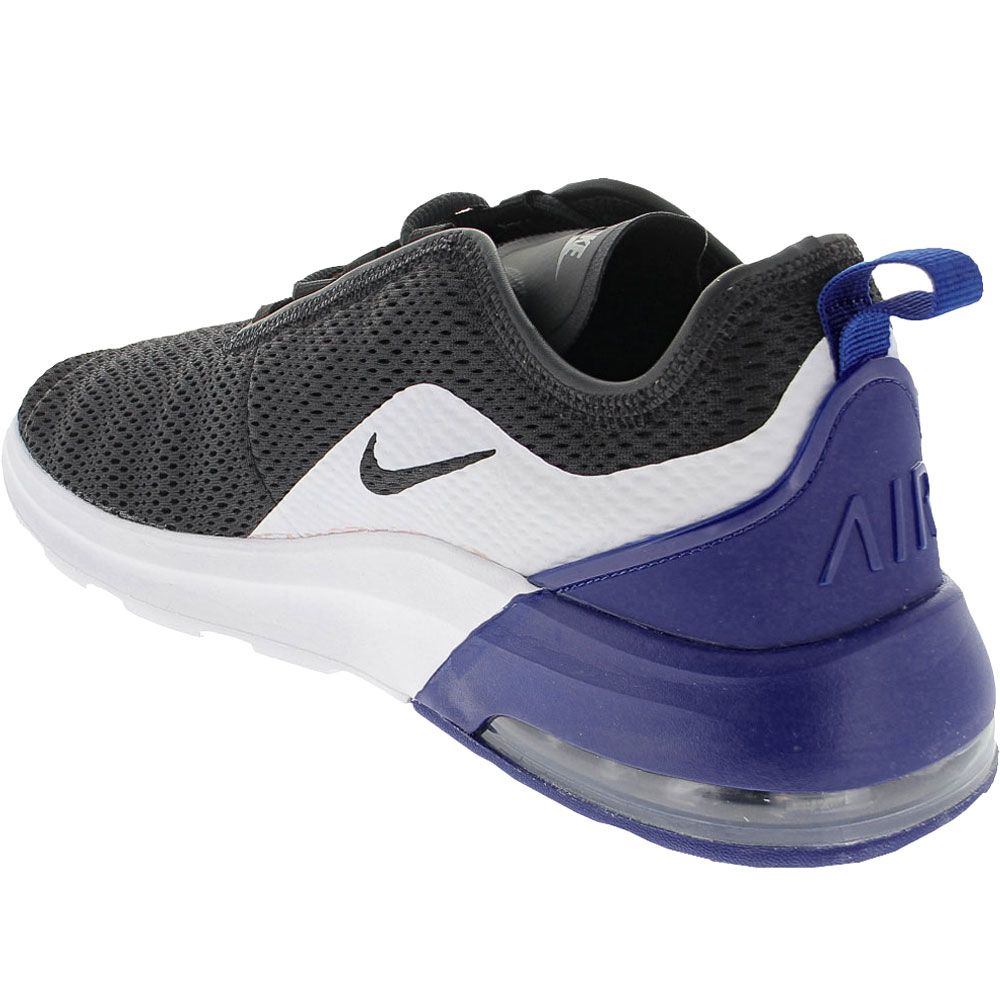 Nike Air Max Motion 2 Running Shoes - Mens Black Game Royal White Back View