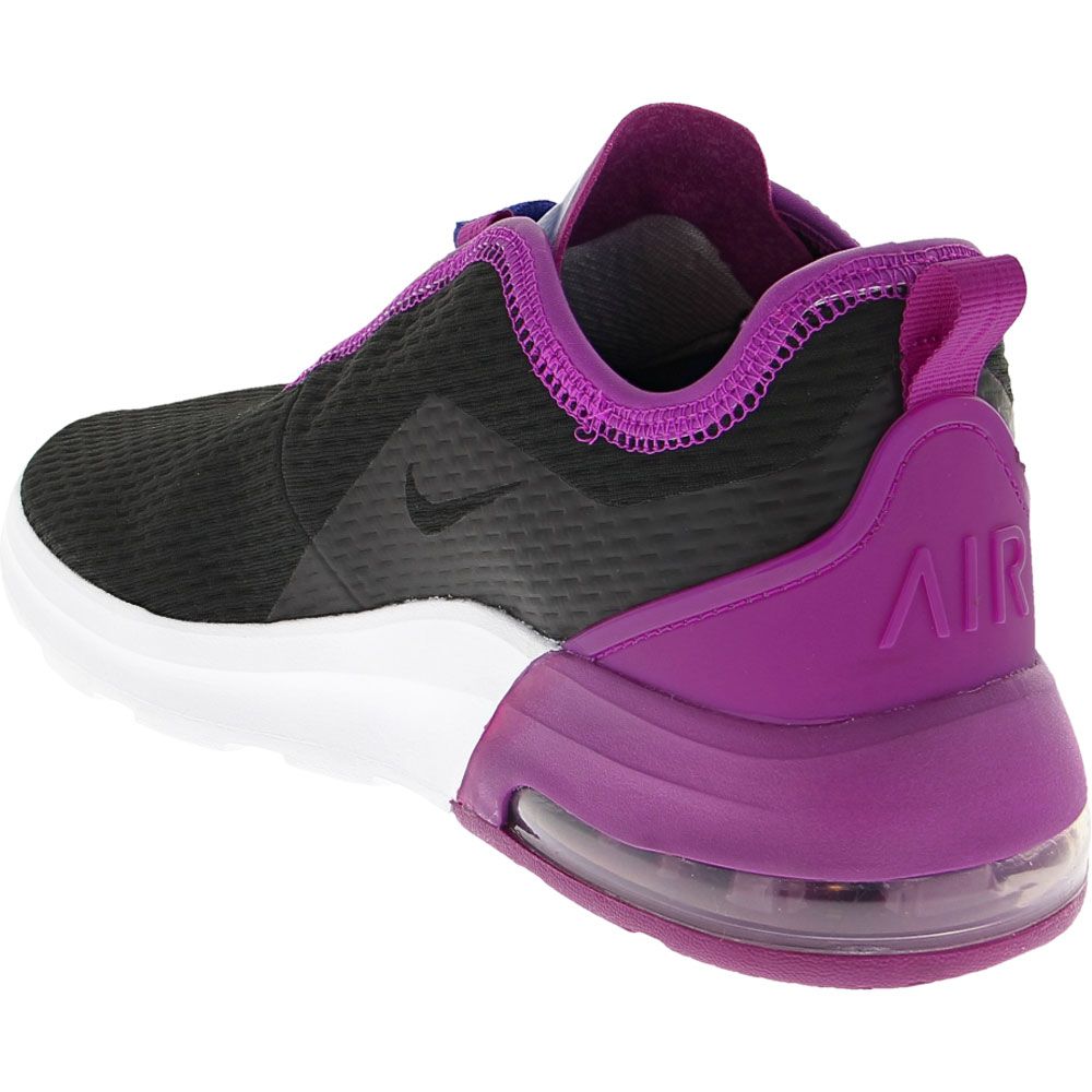 Nike Air Max Motion 2 Running Shoes - Womens Black White Purple Blue Back View