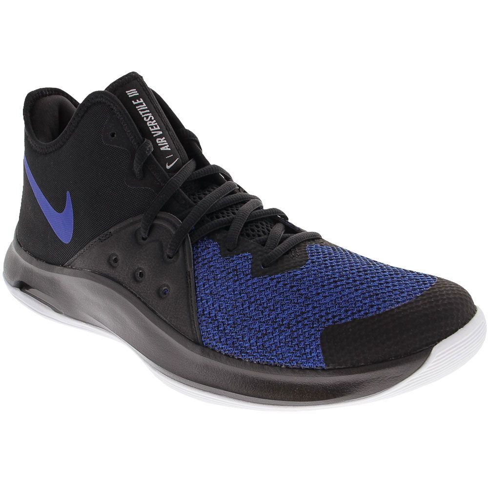 Nike Air Versatile 3 Basketball Shoes - Mens Black Game Royal Blue White