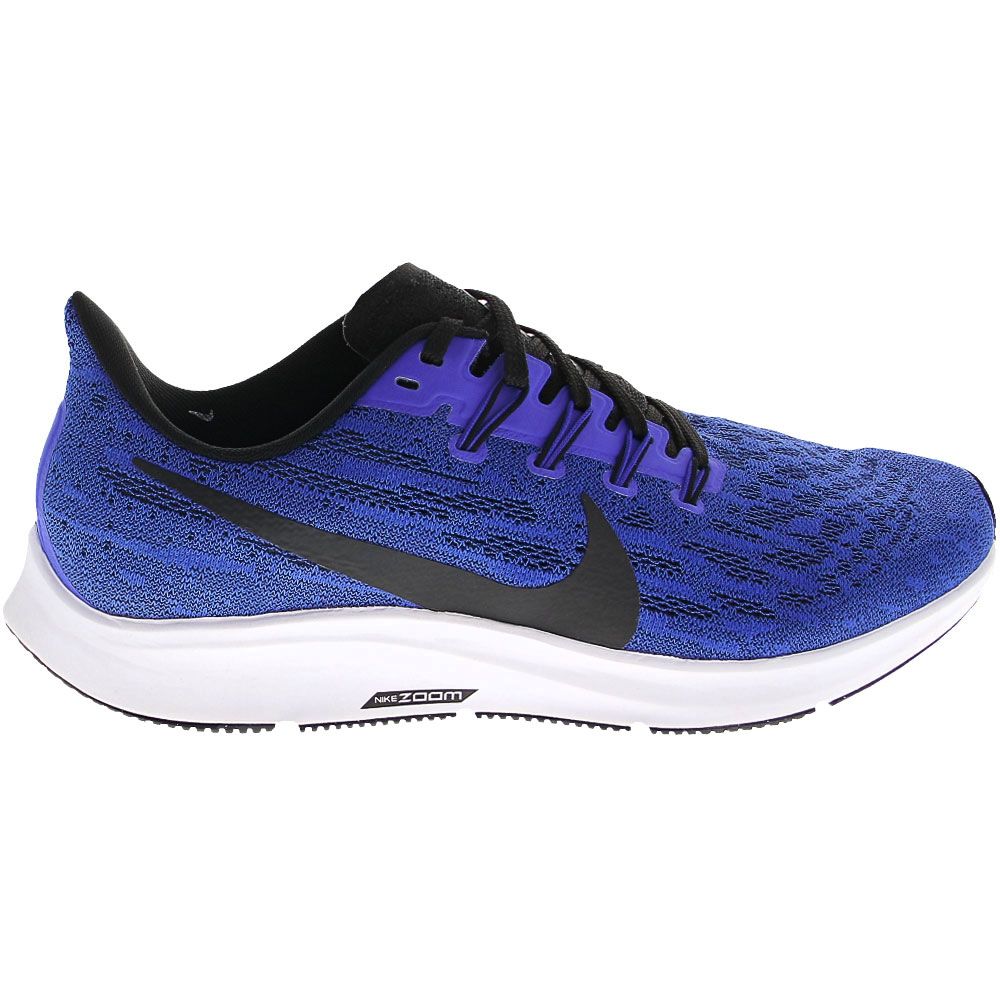 Nike Air Zoom Pegasus 36 Running Shoes - Mens Navy Blue Black Side View