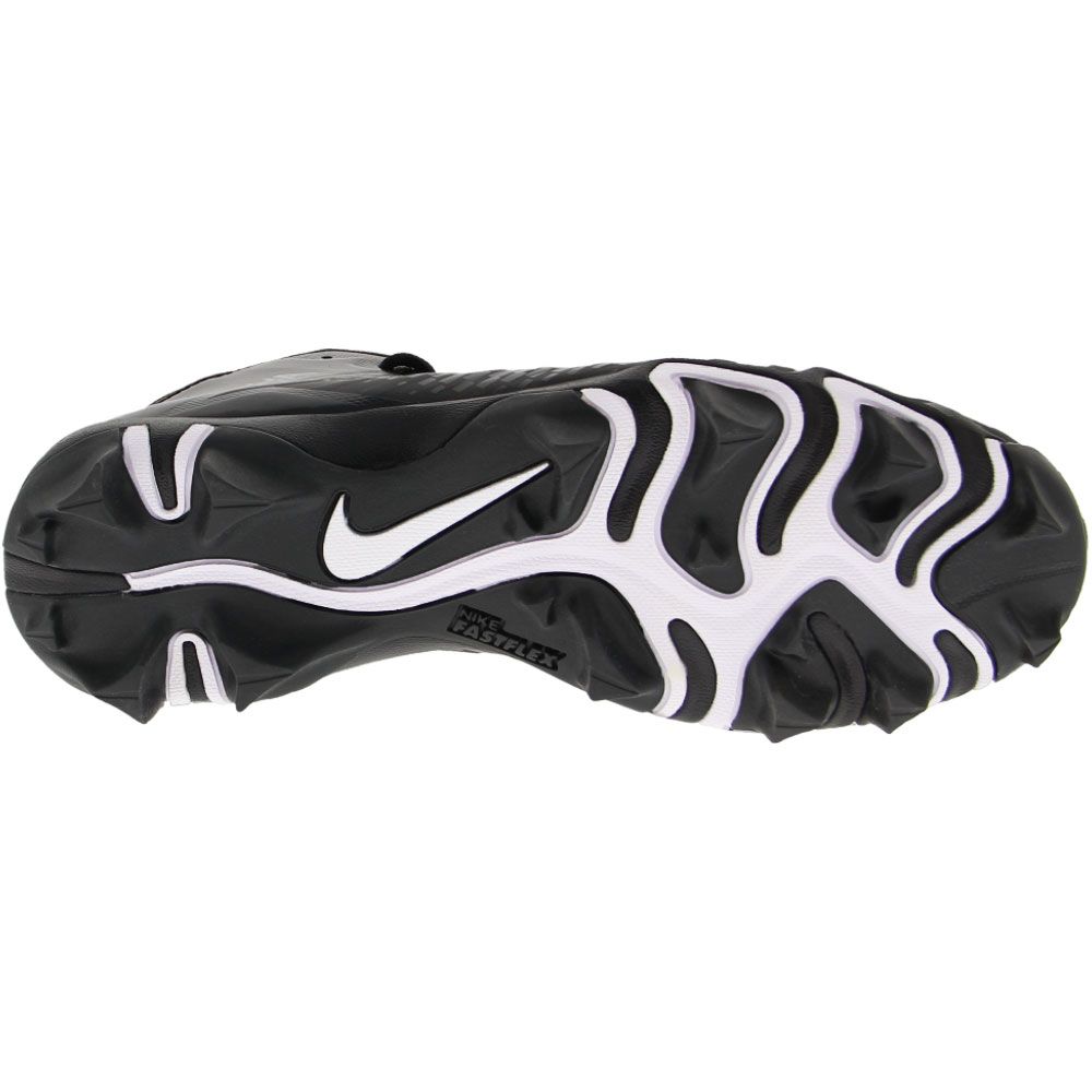 Nike Alpha Menace Shark Football Cleats - Mens Black White Anthracite Sole View