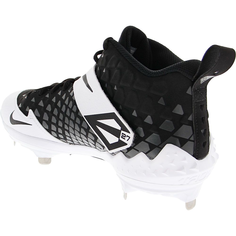 Nike Force Air Trout 6 Pro Baseball Cleats - Mens Black Black White Anthracite Back View