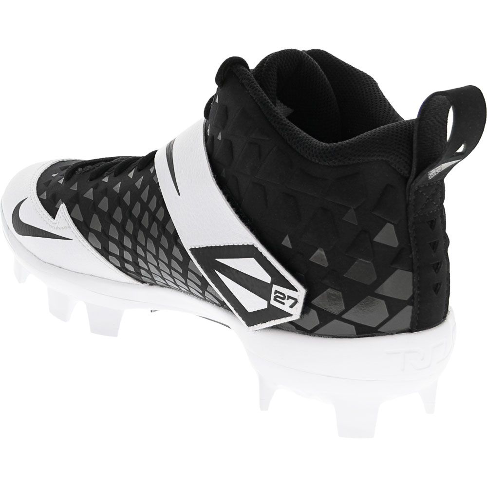 Nike Force Trout 6 Pro Mcs Baseball Cleats - Mens Black Anthracite White Back View
