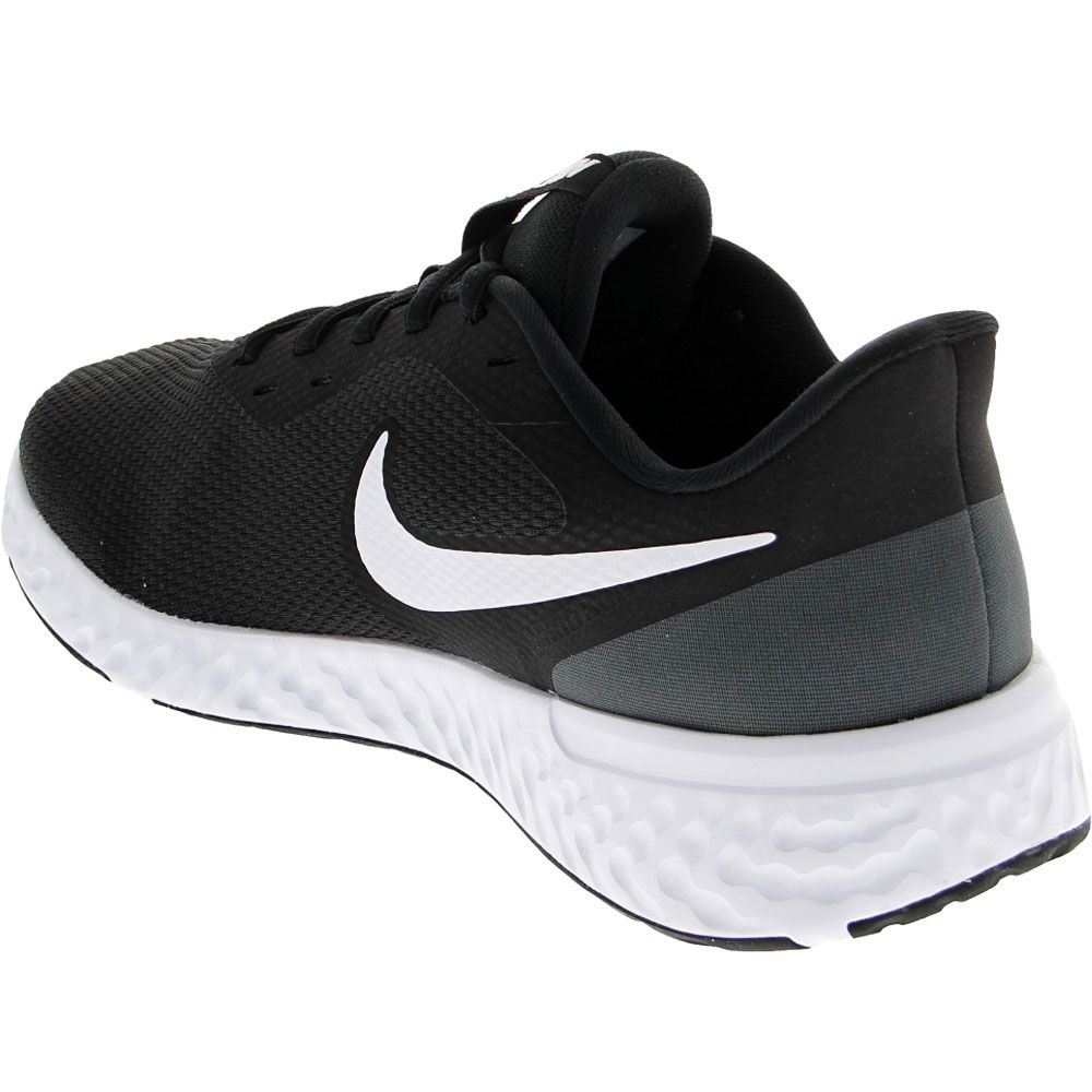 Nike Revolution 5 Running Shoes - Mens Black White Anthracite Back View