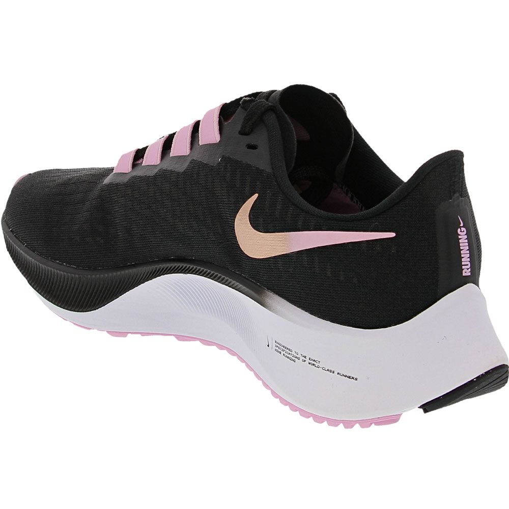 Nike Air Zoom Pegasus 37 Running Shoes - Womens Black Bronze Back View