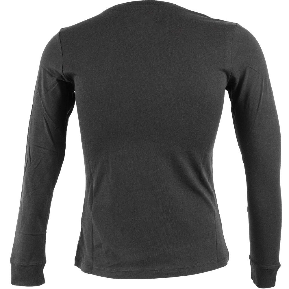 Nike Sportswear Essential Long Sleeve Shirt - Womens Black White View 2
