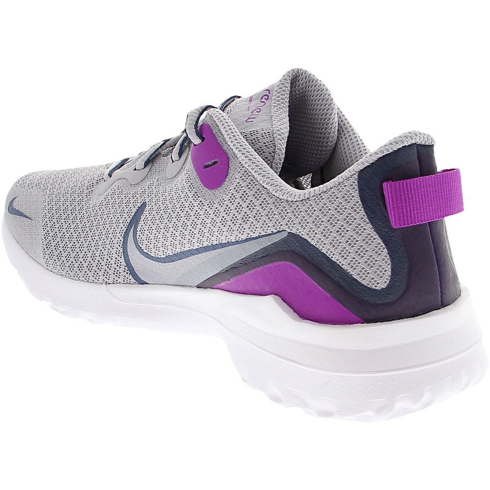 Nike Renew Ride Running Shoes - Womens Wolf Grey Valerian Blue Back View