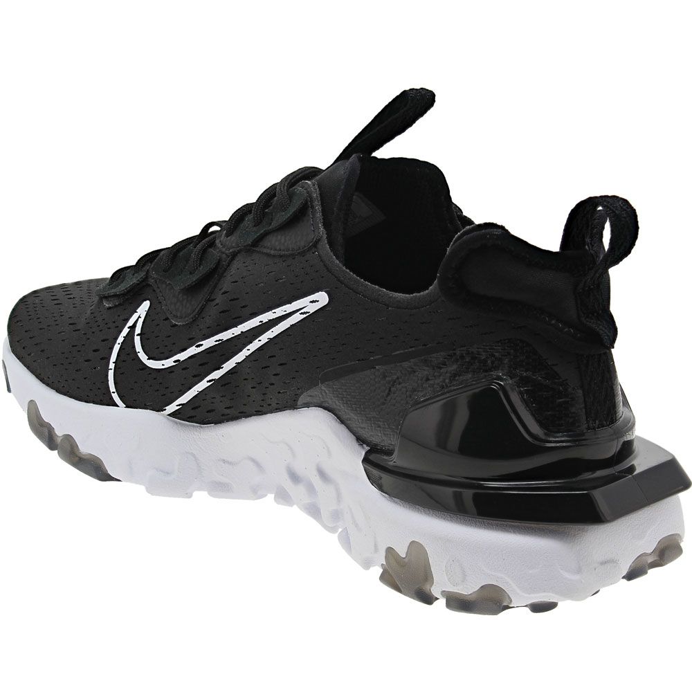 Nike React Vision Running Shoes - Mens Black White Back View