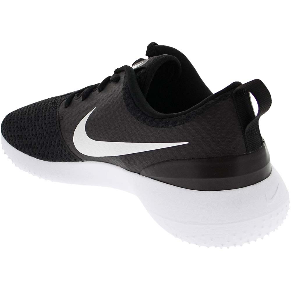 Nike Roshe G 2 Golf Shoes - Mens Black Metallic White White Back View