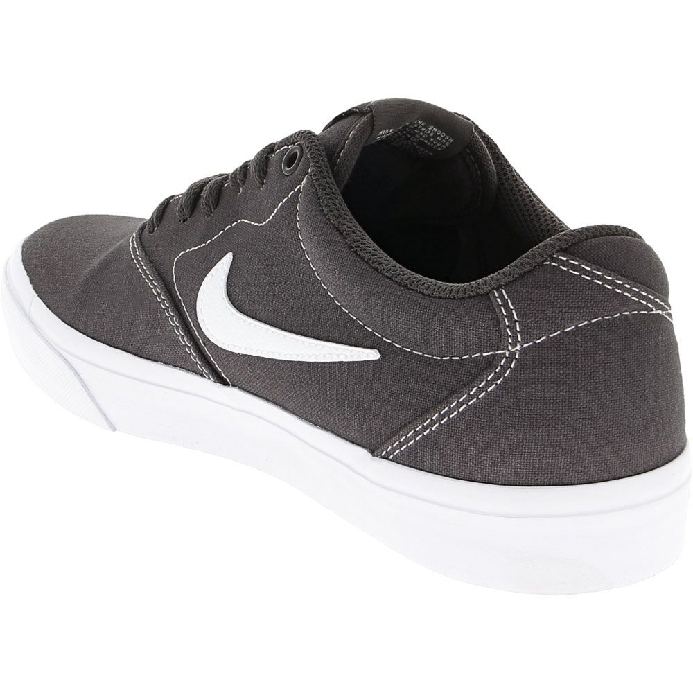 Nike Sb Charge Canvas Skate Shoes - Mens Thunder White Grey Back View