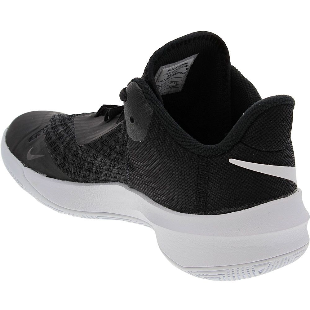 Nike Hyperspeed Court Volleyball Shoes - Womens Black White Black Back View