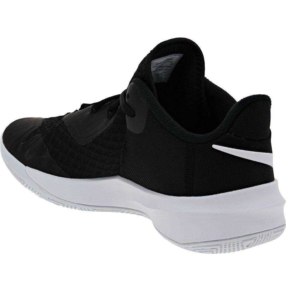 Nike Hyperspeed Court Volleyball Shoes - Unisex Black White Black Back View
