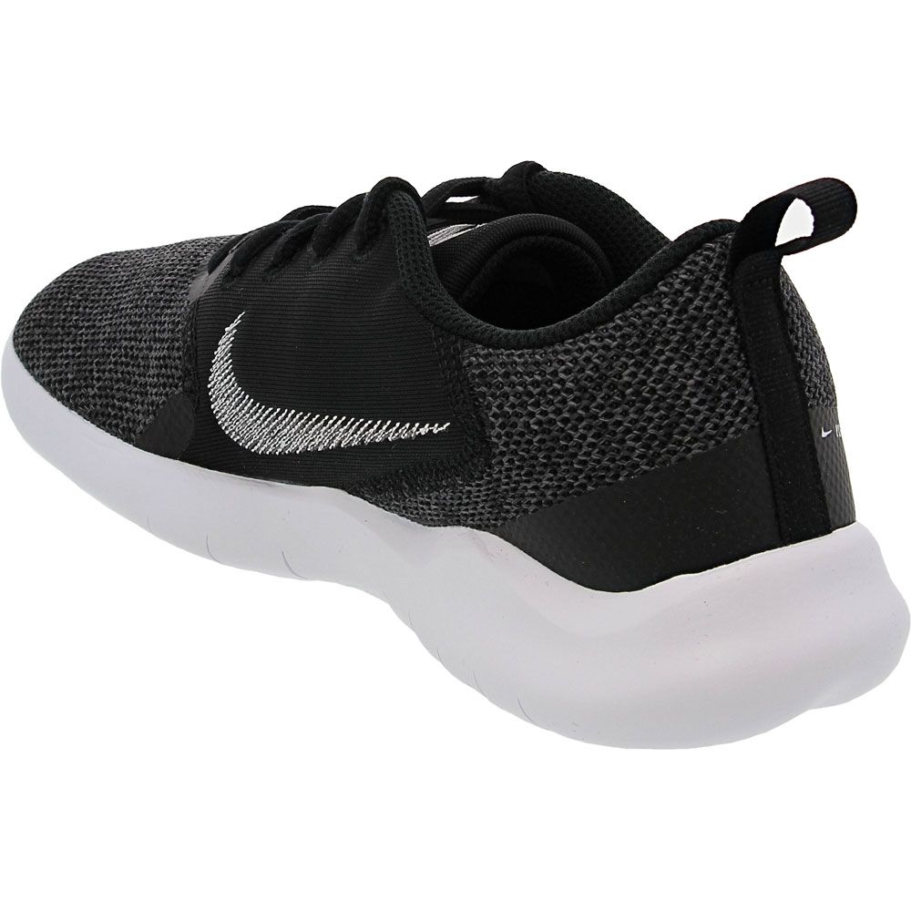 Nike Flex Experience Run 10 Running Shoes - Womens Black White Dark Smoke Grey Back View
