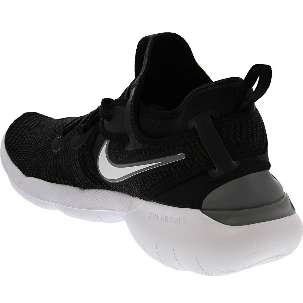 Nike Flex 2020 Running Shoes - Mens Black White Dark Smoke Grey Back View