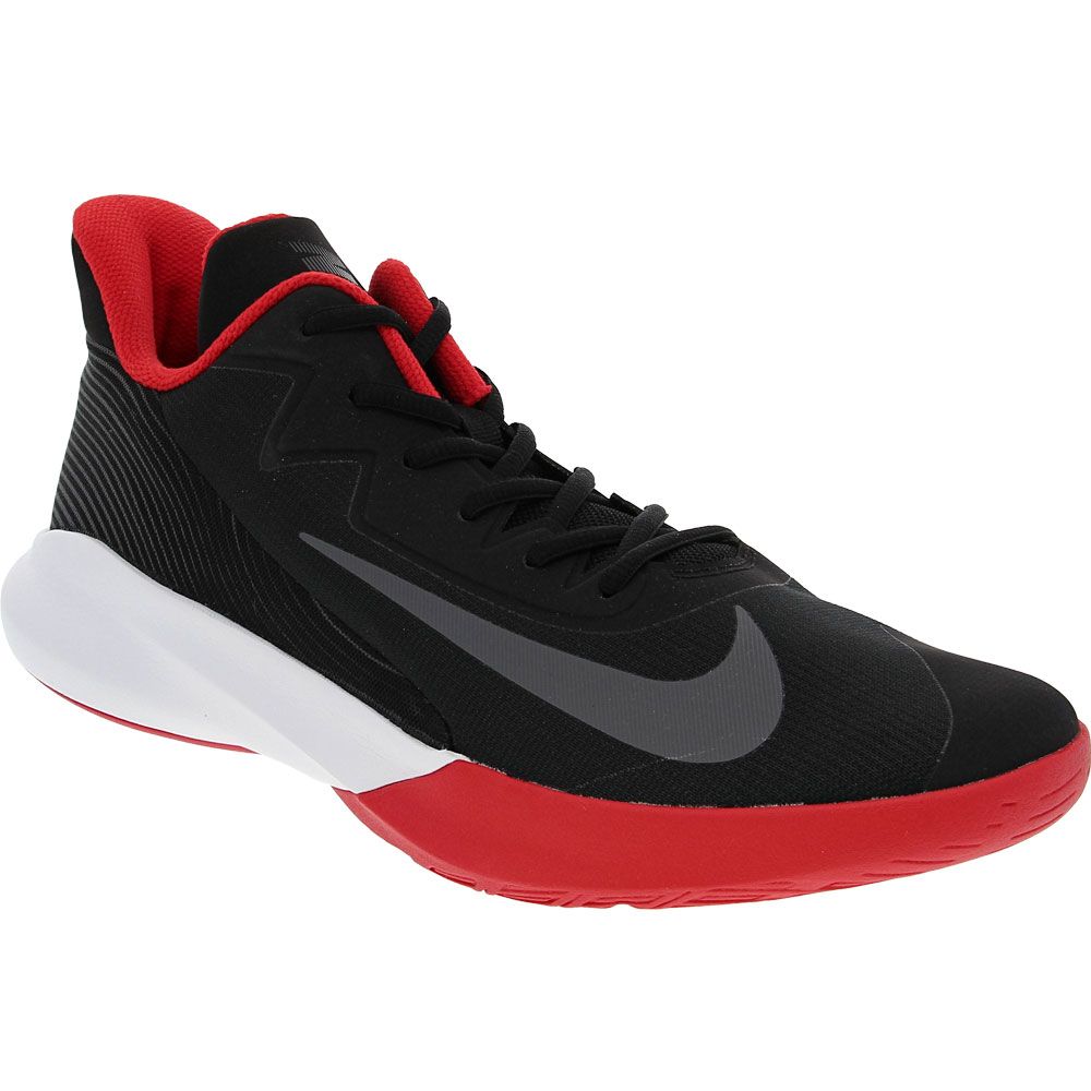 Nike Precision 4 Basketball Shoes - Mens Black Red