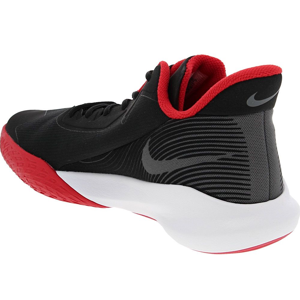 Nike Precision 4 Basketball Shoes - Mens Black Red Back View