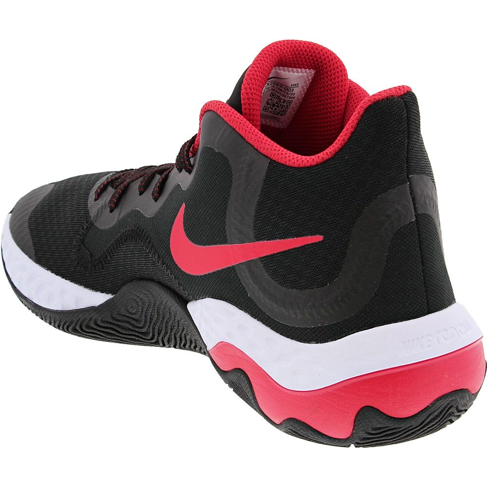 Nike Renew Elevate Basketball Shoes - Mens Black Red White Back View