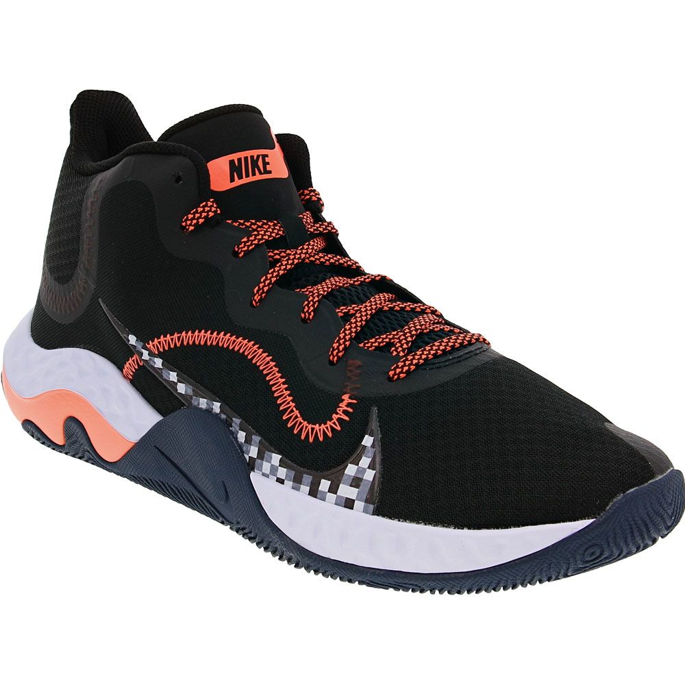 Nike Renew Elevate Basketball Shoes - Mens Black Bright Mango