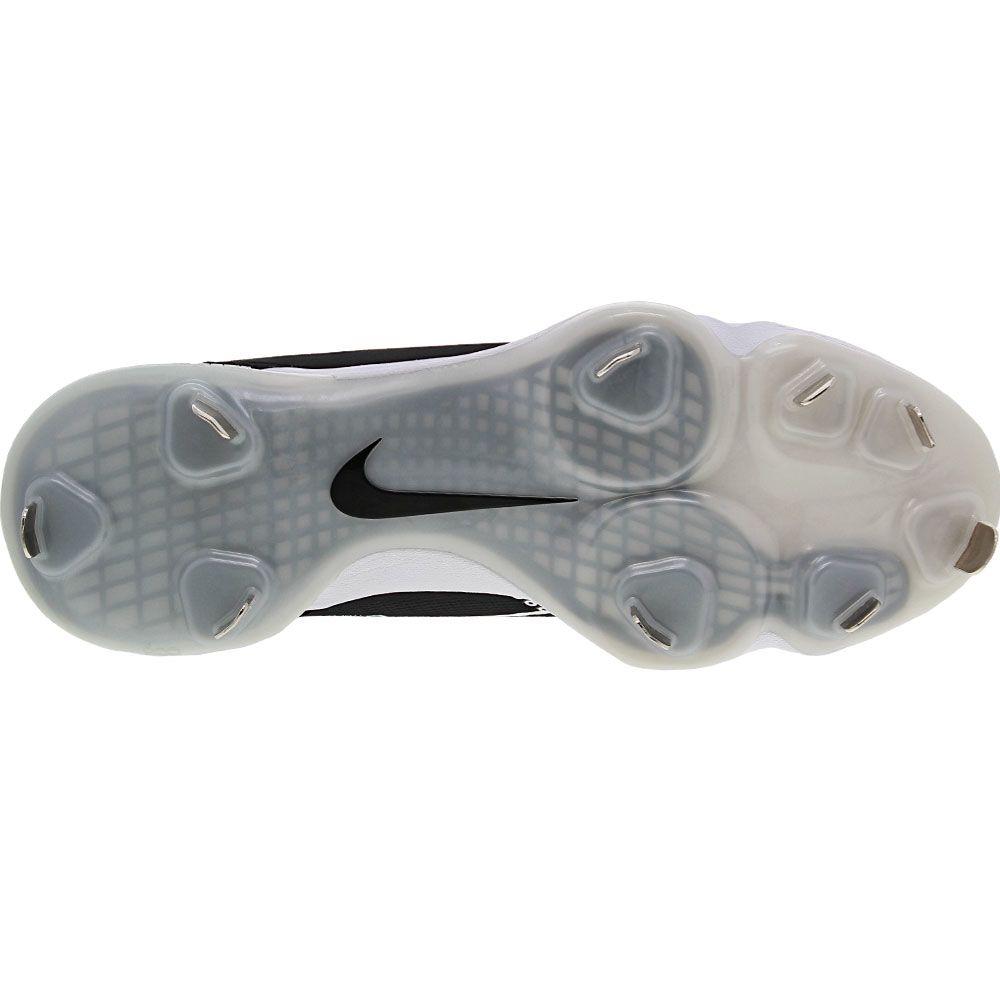 Nike Force Zoom Trout 7 Pro Baseball Cleats - Mens Black White Sole View
