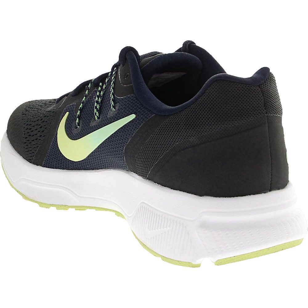 Nike Zoom Span 3 Running Shoes - Womens Black Light Liquid Lime Back View
