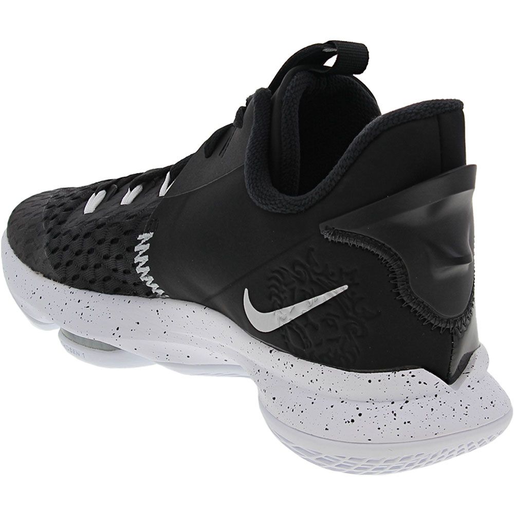 Nike Witness Basketball Shoes - Mens Black Black White Back View