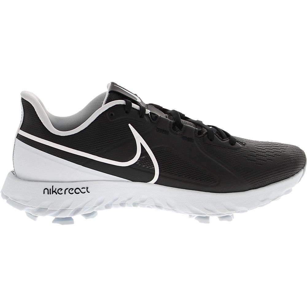 Nike React Infinity Pro WP Golf Shoes - Mens Black Black Blue Side View