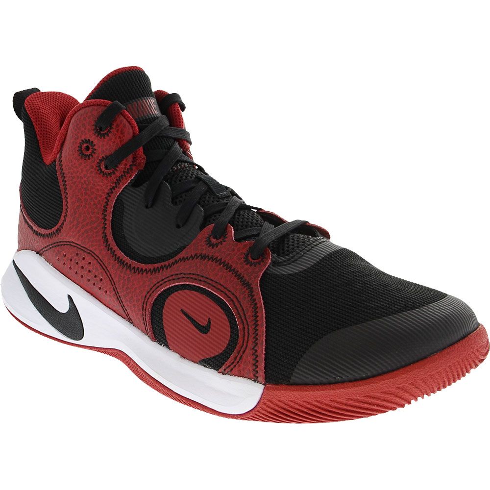 Nike Fly By Mid 2 Basketball Shoes - Mens Black Red White