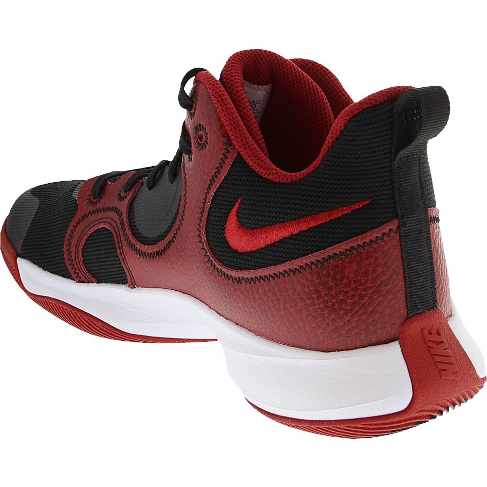 Nike Fly By Mid 2 Basketball Shoes - Mens Black Red White Back View