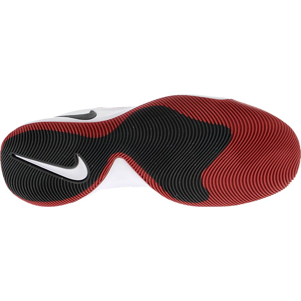 Nike Fly By Mid 2 Basketball Shoes - Mens Black Red White Sole View