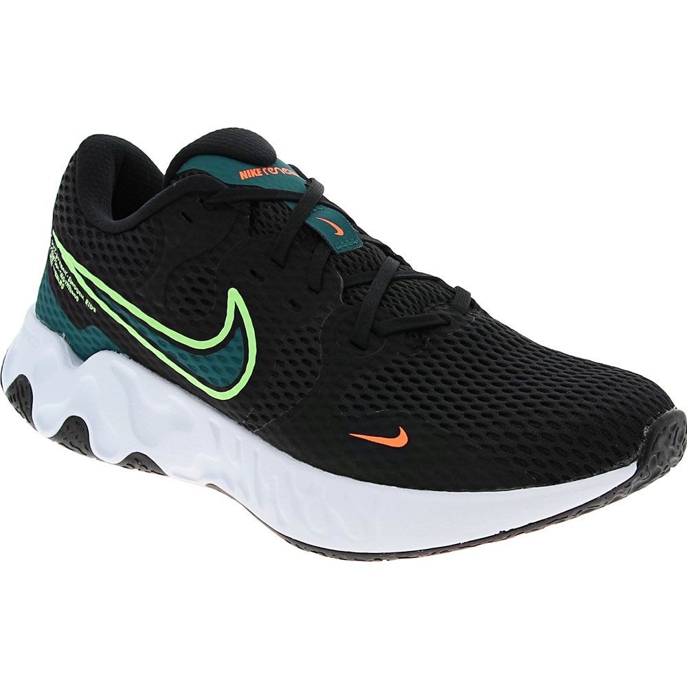 Nike Renew Ride 2 Running Shoes - Mens Black Lime Glow