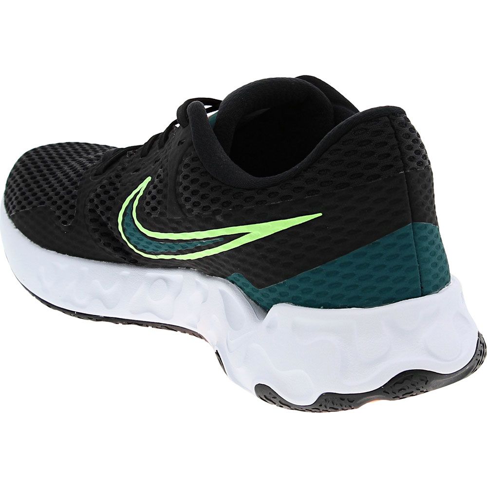 Nike Renew Ride 2 Running Shoes - Mens Black Lime Glow Back View