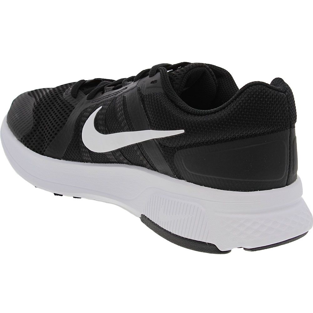 Nike Run Swift 2 Running Shoes - Mens Black White Back View