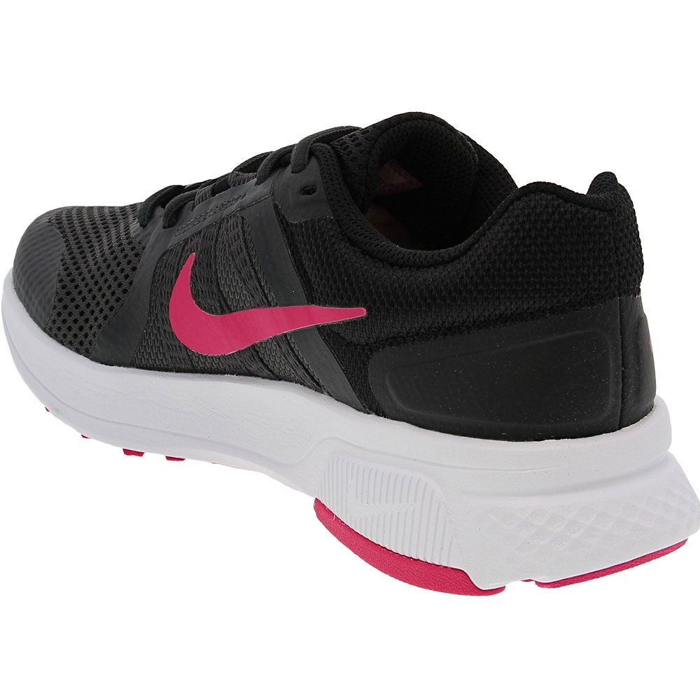 Nike Run Swift 2 Running Shoes - Womens Dark Smoke Grey Fireberry Black Back View