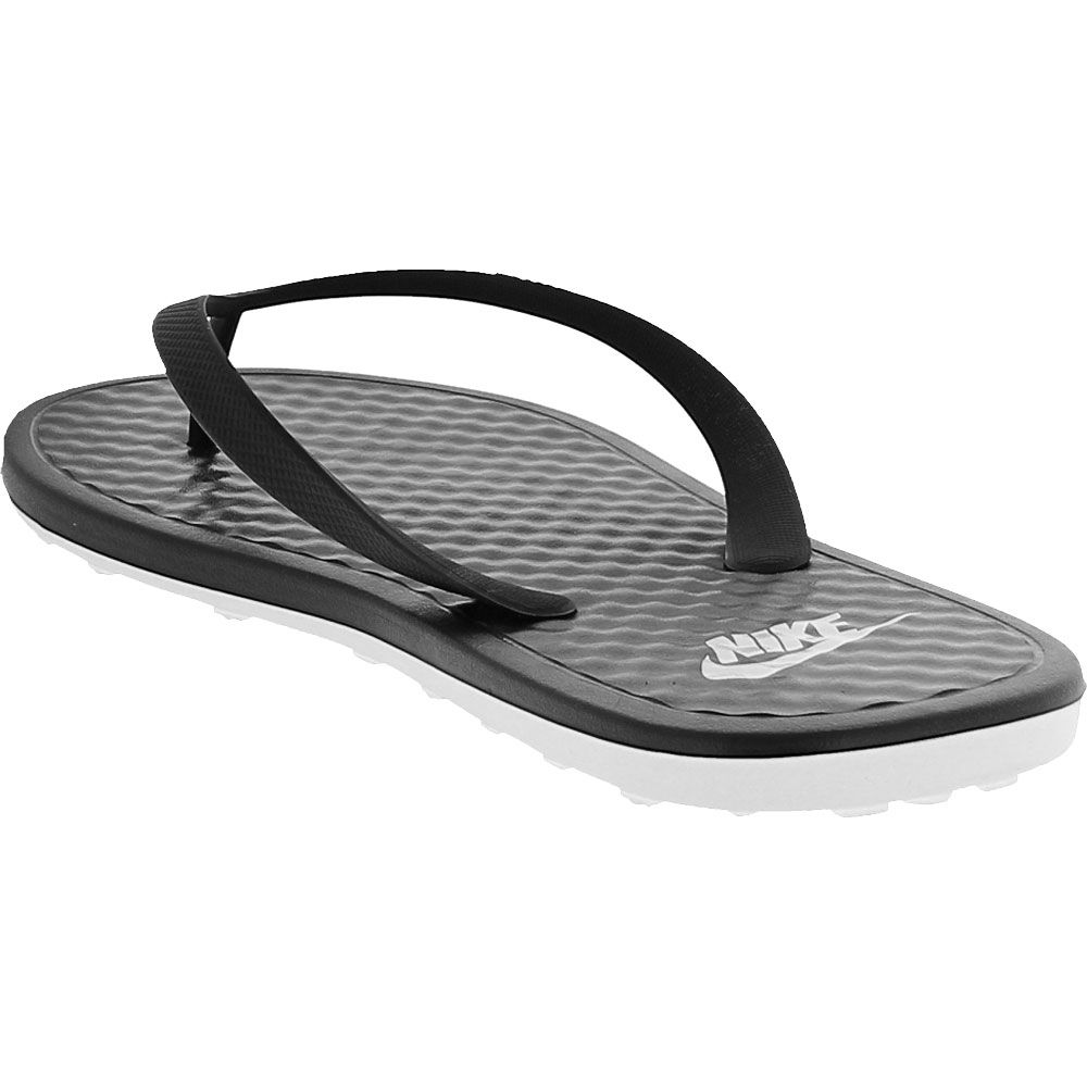 Nike On Deck Womens Flip Flop Sandals - Womens Black White Back View