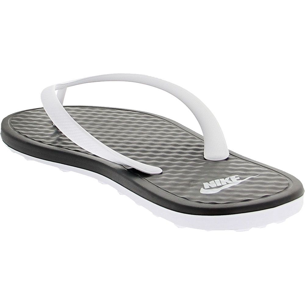 Nike On Deck Womens Flip Flop Sandals - Womens White Black Back View
