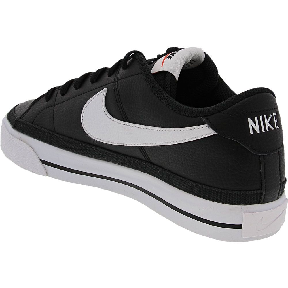 Nike Court Legacy Lifestyle Shoes - Womens Black White Back View