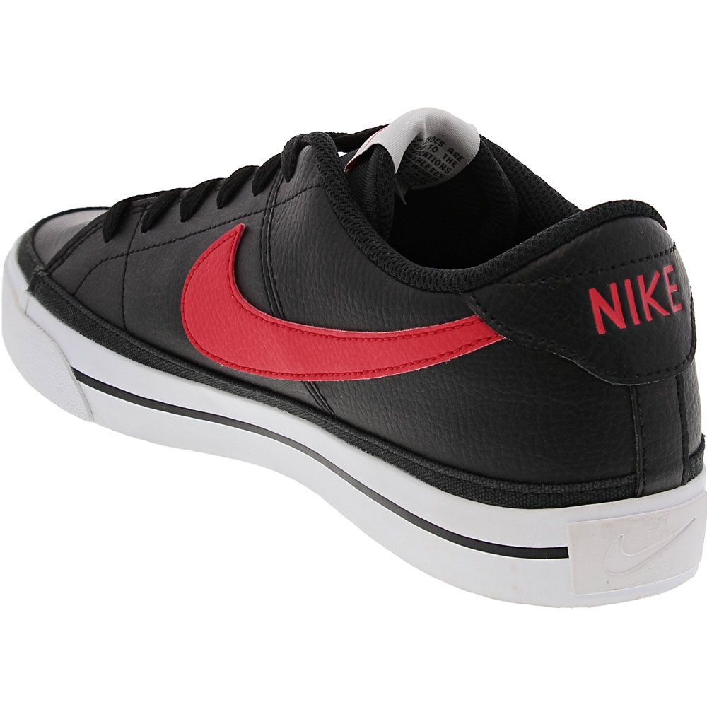 Nike Court Men's Legacy Skate Shoes  Black Red White Back View